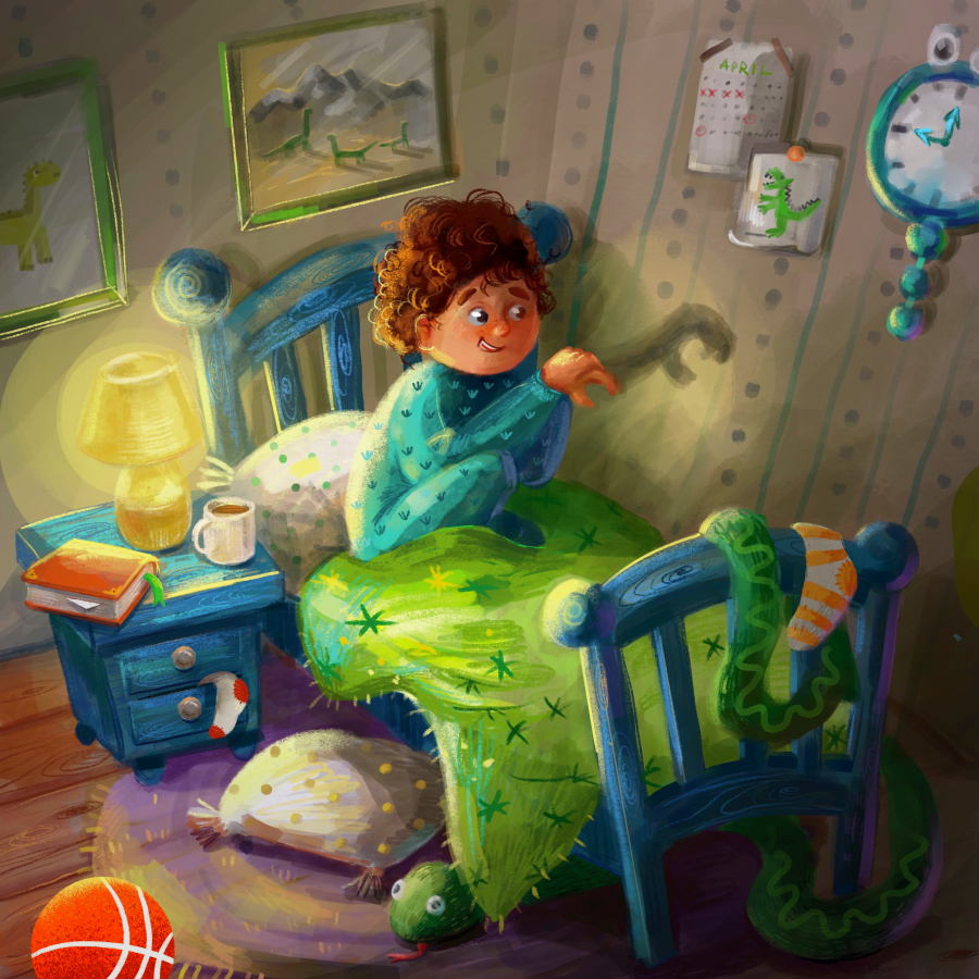 Ілюстрації до дитячої книги Монстр під моїм ліжком